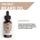 Best Beard Oil for men – Crafted Beard Oil Conditioner - Cedar Leather Scent – All Natural Beard Oil and Mustache Oil – Quick Absorption – Made in the USA (CL) Crafted Dukes Beard