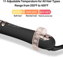 Prizm 1 Inch Wavy Professional Rotating Curling Iron, Nano Titanium Auto Spin Curling Wand Hair Curler with 11 Adjustable Temps 250Â°F to 450Â°F, Anti-Scald & Dual Voltage Prizm