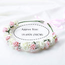 Aukmla Wedding Bridal Flower Crown Floral Headpiece Flower Girl Headband Garland Halo for Women and Girls (White) Aukmla