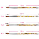 Morovan Acrylic Nail Brush for Acrylic Application - 1PCS Pure Kolinsky Sable Bristles Round Oval Pointed for Nail Art Extension Carving Manicure Pedicure With Special Liquid Glitter Handle Morovan Store