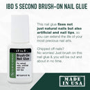 5 Second Brush-On Nail Glue 6 g, For Nail Tips, Full Cover Nails, And For Repairing Of Cracked, Split Natural Nails, 3 Packs IBD