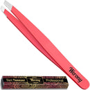 Tweezers for Women - Slant Tweezers - Tweezers Precision - Professional Eyebrow Tweezers - Durable Tweezer for Facial Hair Removal and Brow Shaping WERONY