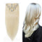 MY-LADY Clip in Remy Human Hair Extensions Highlighted Highlight 10"-24" Grade 7A Quality Full Head 8pcs 18clips Long Soft Silky Straight for Beauty Fashion 120g 24" / 24 inch #60 Platinum Blonde MY-LADY