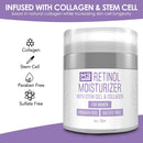 M3 Naturals Retinol Moisturizer Infused with Collagen and Stem Cell Anti-Aging Cream for Face and Neck - Wrinkle Repair, Firming, Lifting, Dark Circles Under Eye, Puffiness, Fine Lines, Acne 1 fl M3 Naturals