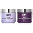PRAI Beauty Ageless Day and Night Neck Creme Set | 1 Throat & Decolletage Day Creme and 1 Throat & Decolletage Night Creme | Skin Tightening Cream Set for Instantly Ageless Neck | 4.0 Oz Each Infinity Warehouse