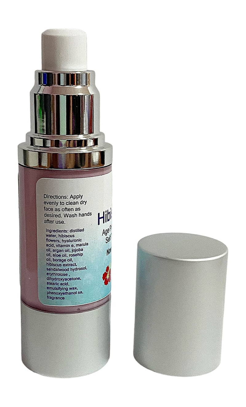 Hibiscus Lift, Now With Hyaluronic Acid and Self Tanners, Natural Age Prevention, Firming & Acne Healing Face Cream, All In 1, By Kym's Diva Stuff (Hibiscus Lift Plus) Diva Stuff
