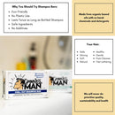 Grown Ass Man Co. - Solid Shampoo Bar Rich Lather 3 in 1: Hair, Beard & Body Wash - Plastic Free & Eco-Friendly, Natural & Organic Clean for All Hair Types, 4oz Bar (Mint Condition, Single) Grown Ass Man Co. Store