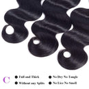 Brazilian Body Wave Bundles 8A Unprocessed Brazilian Virgin Human Hair Weave Weft Bundles Natural Black Color 100g/bundle （16 inch ） SnowHair