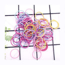 KABB Colorful 100PCS Elastic Bands 100 Pcs Rubber Ties for Thick Heavy and Curly Hair KABB