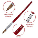 Accmor Kolinsky Acrylic Nail Brush, 3D Nail Art Brush for Acrylic Powder, 100% Kolinsky Nail Art Brush Professional Salon Quality (Size