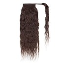 100% Human Hair Ponytail Extensions 18 Inches Wrap Around Human Hair Ponytail With Comb Clip in One Piece Pony Tail Hairpiece Long Corn Wave Curly For Black Women