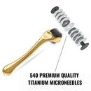 Beard Roller for Beard Stimulation and Hair Growth - Derma Roller Kit for Hair and Beard Growth - 540 Premium Quality Titanium Microneedles - Beard Grooming & Beard Club - By GLDN Luxury Collection Generic