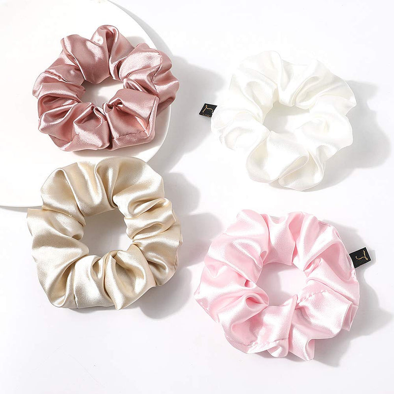 Scrunchies Women Hair Ties - Big Silk Satin Scrunchy Hair Bands Elastic Hair Accessories Soft Large Scrunchies For Vsco Girl Women Ivyu