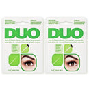 DUO Brush-On Strip Lash Adhesive with Vitamins A, C & E, Clear, Non-Irritating, Fast Drying Lash Glue, Easy to Use, Safe for Sensitive Eyes and Skin, 0.18 oz, 2-Packs DUO