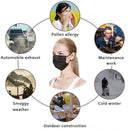 100PCS 3 Ply Black Disposable Face Mask Filter Protection Face Masks NNPCBT
