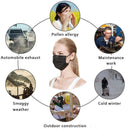 500PCS 3 ply black disposable masks filter mask NNPCBT
