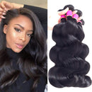 FDX Body Wave Human Hair Bundles 12 14 16 18 Inch 10A Unprocessed Brazilian Virgin Body Wave Hair 4 Bundles Weft Hair Extensions Natural Color (12 14 16 18) FDX Store
