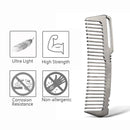 TI-EDC Titanium Hair Beared Comb Handmade Premium Eco-friendly Durable Pocket Wallet Comb TI-EDC