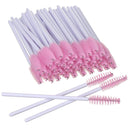 100 PCS Mascara Brushes Disposable Eyelash Brushes Eye Lash Eyebrow Applicator Cosmetic Makeup Brush Tool (White-Pink) Elisel