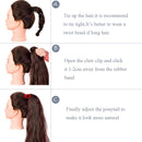 100% Remy Human Hair Ponytail Extension One Piece Claw/Jaw Clip Ponytail Hairpiece Clip In Pony Tail Extensions For Girl Lady Women Long Straight