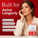 1000mg Urolithin A Supplement with NAD+ CoQ10 Resveratrol PQQ, 120 Softgels | 99% Purity, USA-Made/Lab Tested Longevity Complex for Mitochondrial Support, Cellular Health, Muscle Function, Healthy Aging Infinity Warehouse