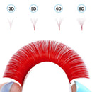 Eyelash Extension 0.07mm Volume Lash Extensions C/D Curl Red Easy Fan Rapid Blooming Lashes 3D 4D 6D 10D 20D Lash Extensions By WENDY LASHES(Red 0.07-D, 14-20mm) WENDY LASHES Store