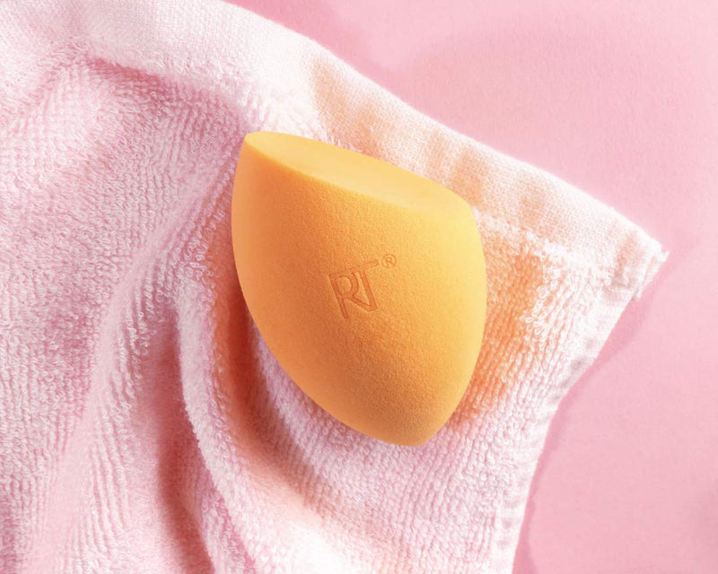 Real Techniques Beauty Makeup Blender Miracle Complexion and Makeup Power Sponge Set, For CC Cream Foundation, Orange & Pink, For Makeup Blending & Application, 2 Count Real Techniques