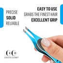 Cocos Eyebrow Tweezers for Women & Men - Tweezers Precision Engineered from Medical Grade Stainless Steel - Fine & Ingrown Hair Tweezers, Non Slip, Sharp & Slanted for A Perfect Grip, 1 Pack Coco's Closet