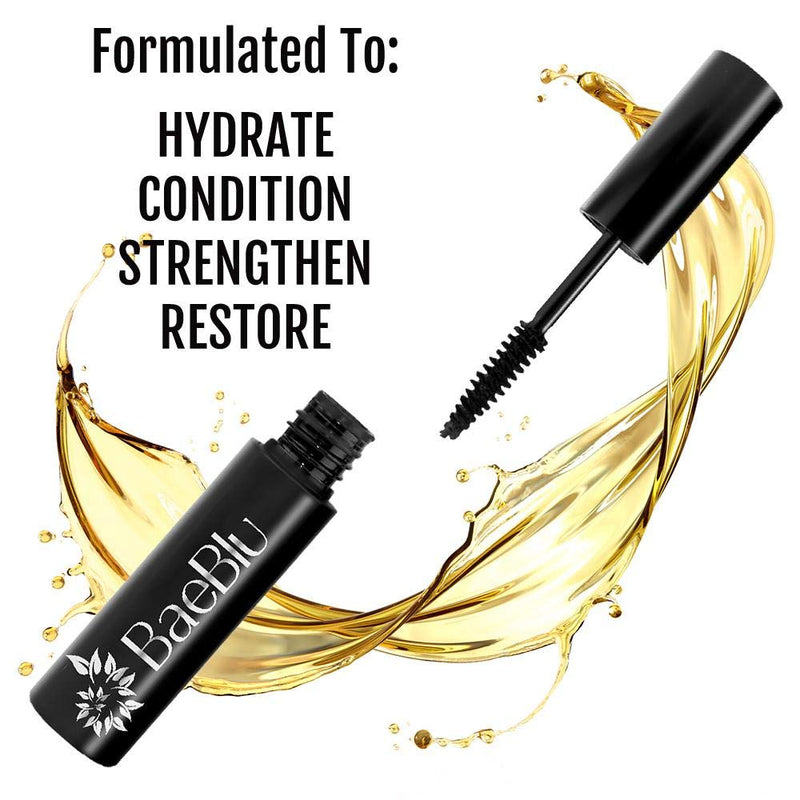 BaeBlu Organic Mascara and Lash Conditioner, Long and Healthy Lashes, Non-Irritating 100% Natural Formula, Black BaeBlu