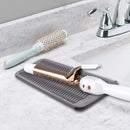 SmellRose Hair Iron Mat & Pouch, Professional Heat Resistant Mat for Flat Iron and Curling Iron, Portable Travel Silicone Hair Straightener Mat and Cover for Hair Styling Tools Ryke Kukkri