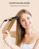 Hair Straightener Brush, Straightening Brush with 9 Temp Settings, 20s Fast Heating Hair Brush Straightener, 7MAGIC Brush Straightener with Anti-Scald & Auto-Off Safe for Women 7MAGIC