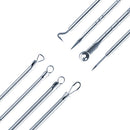 NIUTA Blackhead Remover Comedone Extractor Acne Needle Nose Facial Cleaning Tool Kit, Silver, 1 Count (Pack of 4) NIUTA