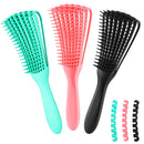 Detangling Brush for Afro America/African Hair Textured 3a to 4c Kinky Wavy/Curly/Coily/Wet/Dry/Oil/Thick/Long Hair, Knots Detangler Scalp Massage Comb Hair Detangler for Women (1 pc, Black) A.DASHER