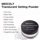 MEICOLY Talc-Free Setting Powder with Sifter,Long Lasting Loose Face Powder,Translucent Powder Colorset Powder,Matte Finishing White Face Paint Setting Powder for Halloween SFX Makeup,Oil Control Infinity Warehouse