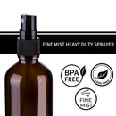 Hydior 4oz Amber Glass Spray Bottle for Essential Oil, Empty Fine Mist Spray Bottle, 6 Pack Hydior