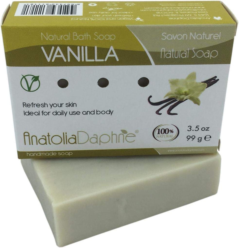 Anatolia Daphne 100% Natural Soap w/ Organic Ingredients, Vegan, Moisturizing, Handmade, Scented w/ Premium Essential Oils, Body Soap, Face Soap,and Bath Soap, Detox Spa Soap Bar Gift Set, 3.5 oz (Deluxe, Mix of 6) AnatoliaDaphne