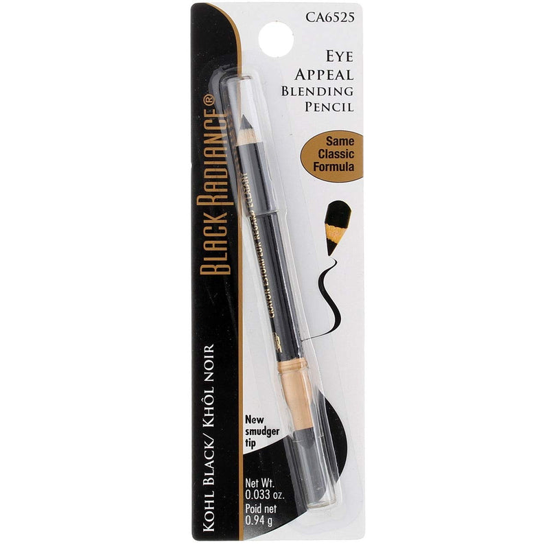 Black Radiance Eye Appeal Blending Pencil, Kohl Black, 0.033 Ounce Black Radiance