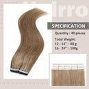 14 Inch Real Human Hair Tape in Hair Extensions