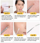 NIUTA Blackhead Remover Comedone Extractor Acne Needle Nose Facial Cleaning Tool Kit, Silver, 1 Count (Pack of 4) NIUTA