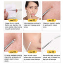 NIUTA Blackhead Remover Comedone Extractor Acne Needle Nose Facial Cleaning Tool Kit, Silver, 1 Count (Pack of 4) NIUTA