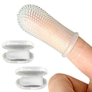 360º Bristle Silicone Baby Finger Toothbrush, 100% BPA Free for Toddlers and Infants 3 Months and Up, Full Surround Design for Teeth and Gum Cleaning; 2 Sets of Finger Brushes – Clear Itsy Bitsy People