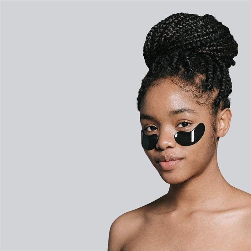 Adofect 30 Pairs Black Collagen Under Eye Mask Anti-Aging Hyaluronic Acid Eye Patches for Moisturizing & Reducing Dark Circles, Luxury Gift for Women and Men, Black Adofect Store