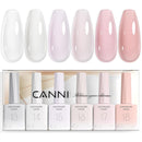 CANNI 6Pcs 9ml Hema-Free Nail Dehydrator Primer, Base Coat Reinforce Diamond Gel Top Coat and Matte Top Coat Gel Nail Polish Set, Soak Off LED Nail Gel Polish Set Nail Art Starter Manicure Salon Infinity Warehouse