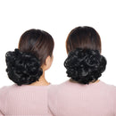 Messy Bun Hair Piece with Combs Clip in Bun Scrunchie Juva Bun Dish Fluffy Wavy Hair Updo Easy Stretch Big Chignon Short Ponytail Hairpiece for Women Dark Black Benehair Store