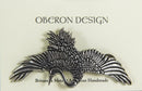 Crane Hair Clip, Small Hand Crafted Metal Barrette Made in the USA with a 60mm Imported French Clip by Oberon Design Oberon Design