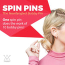Hawwwy 110 Ultimate Bobby Pins, Includes 10 Spin Pins and 100 Bobby Pins In Cute Storage Tin (Gold Combo) HAWWWY Store
