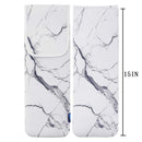 Bluecell Heat Resistant Neoprene Curling Iron Holder Cover Bag Flat Iron Curling Wand Travel Case Pouch 15 x 5 Inches,White Marble Pattern Bluecell World