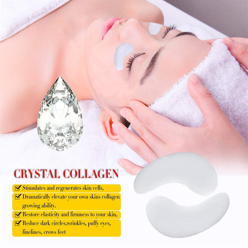 Adofect 30 Pairs White Eye Mask Power Crystal Gel Collagen Masks, Great For Anti Aging, Dark Circles & Puffiness Adofect Store