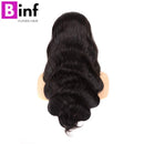 BINF Hair 22inch Glueless Body Wave Lace Front Wigs Human Hair Wigs Pre Plucked Natural Hairline with Baby Hair 100% Unprocessed Brazilian Virgin Body Wave Human Hair Lace Frontal Wig for Black Women BINF Store