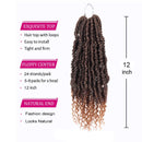 6 Packs Bomb Twist Crochet Hair 12 Inch Spring Twist Crochet Braids Pre-looped Mini Passion Twist Braiding Hair Senegalese Spring Twist Nubian Twist Kinky Curly Synthetic Hair Extensions (T30